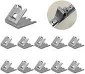 12 pcs Freezer Shelf Clip, Fridge Cooler Shelf Support, 304 Stainless Steel Shelf Clip for Refrigerator, Replacement Shelf Square Buckles Clips (Silver)