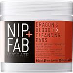 Nip+Fab Dragon's Blood Fix Cleansing Pads | 80 ml | Hydrating Facial Cleansing Pads with Hyaluronic Acid with Dragon's Blood | Vegan & Cruelty-Free