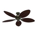 Hunter Bayview Indoor/Outdoor Ceiling Fan with Pull Chain Control, 54", Provencal Gold