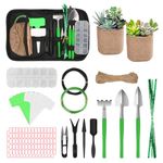 Blumway Succulent Tools Set,18 Pcs Garden Tool Sets with Organizer Bag,Mini Succulent Garden Tool Kit Plant Care,Bonsai Plants Transplanting Hand Tools Indoor Gardening,Gardening Gifts for Women Men