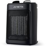 NETTA Heater Ceramic Fan Heater 2000W - 3 Heat Settings & Thermostat with Tip Over & Overheat Protection, Portable and Compact Electric Space Heater - Black