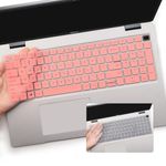 i-Tensodo 2 PCS Keyboard Cover Skin for 15.6 Inch Dell Precision 16 7670 7680, Dell Precision 7770 7780 Laptop Protective Keyboard Cover Skin-Pink+Clear