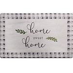 SoHome Cozy Living Anti Fatigue Kitchen Mat for Floor, Home Sweet Home Themed Cushioned Kitchen Runner Rug Mat, Non Slip, Easy Wipe Clean, 1/2 Inch Thick, 20" x 36", Grey