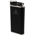 Stanley Classic Flask 8 oz / 0.23 L with Never-Lose Cap, Wide Mouth Stainless Steel Hip Flask for Easy Filling & Pouring, Insulated BPA-Free Leak-Proof Flask,Matte Black