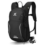 SKYSPER Hiking Backpack - 20L Small Backpacks with Ergonomical Design, Breathable Day Pack, Backpacking for Men Women, Black, One Szie, Travel Backpacks