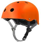 Tourdarson Skateboard Helmet Impact Resistance Ventilation for Youth & Adult (Orange, Large)