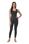 FF Ultra Soft Long Johns Thermal Innerwear Set, Winterwear Camisole and Lower Set for Women - (L) Dark Grey