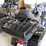 Harley Tour Pack Rack Black Luggage Rack Air Wing Tour Pack Top Rack Fit for Aftermarket Hard Touring Pack Luggage Trunk Suitcase