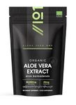 Organic Aloe Vera Extract 50,000mg - Standardised 25mg Aloveros Supplement - 90 Vegan Capsules (3 Months Supply) - Resealable and Recyclable Pouch by Alpha01
