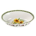 Portmeirion Botanic Garden Oval Pie Dish | 8 Inch Pie Pan with Sunflower Motif | Baking Dish for Apple Pie, Quiche, or Pot Pies | Made from Porcelain | Dishwasher and Oven Safe