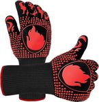 Barbecue Gloves, Heat Resistant, Oven Gloves with 800 Degrees, Extremely Heat Resistant, Cooking Gloves for Baking, Grilling, Cooking, BBQ