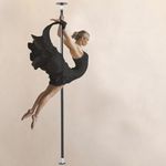 LUPIT POLE Classic G2 Quick Lock - Portable Dance Pole for Home - Spinning and Static Mode - Professional Dancing Pole for Apartment, Club, Party, Pub - Easy Installation - No Drilling (Black, 45 mm)