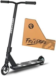 FREEDARE Pro Scooter Stunt Scooter Complete Trick Scooter for Kids 8 Years and Up, Teens, Adults, Boys and Girls Freestyle Street Scooter for Intermediate and Beginner Skate Park - Black/JB-3