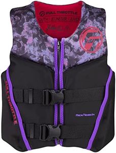 Full Throttle Youth Rapid Dry Flex Back Life Jacket, Pink