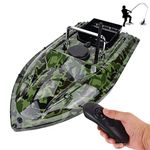 AHWZ Fishing Tool Smart RC Bait Boat Dual Motor Fish Finder Ship Boat Remote Control 500M Fishing Boats Speedboat,Camouflage