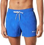 Champion Men's Legacy Beachshorts Ac Small Logo Short Swim Trunks, Cobalt Blue, M