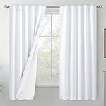 BGment White Blackout Curtains for 