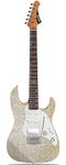 WestCreek JX-20 Solid Body Electric Guitar, HSS Pickups with Coil Split, Rounded End Frets, Bone Nut, Rosewood Fretboard, Mahogany Body (Victorian White)