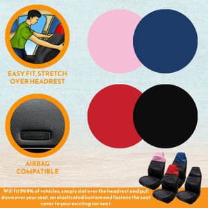 Xtremeauto Black Car Seat Covers – Universal Fit, Full Set