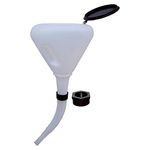 GROZ Smart Funnel with Dust Cap, Mesh Screen | Funnel for Diesel, Gasoline, Urea & Water Based Media |Capacity: 3 Liters | Comes with Wire Mesh Screen, Dust Cap, Flexible Spout & 2” Bung | FNL/9B