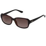 GUESS Women's Gu7595 Sunglasses, Dark Havana/Gradient Brown, One Size