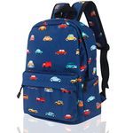 Kids Backpack Boys Backpack Toddler Kids Car Large Size Children's School Bag 14L Daypack Rucksack Bag Preschool Kindergarten Toddler Canvas Backpack（L, Dark Blue Car）