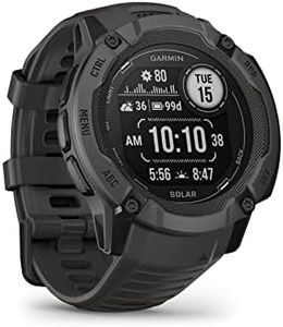 Garmin Instinct 2X Solar, Large Rugged GPS Smartwatch, Built-in Sports Apps and Health Monitoring, Solar Charging and Ultratough Design Features, Graphite