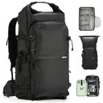 TARION Large Camera Backpack 41L - Photography Bag with Comfortable Carrying System 16'' Laptop Compartment Adjustable Shoulder Strap and Expandable Space Camera Bag Fits Super Telephoto Lenses TR-XP
