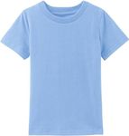 COSLAND Infant Baby Short Sleeve Solid Color T-Shirts, Sky Blue, 18 Months