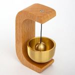 Delightful Decor Japanese Style Musical Magnetic Wood Doorbell, Shopkeepers Bell for Door Chime Magnet for Fridge Door Small Doorbell With Brass Bell