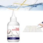 Waterproof Tile Gap Repair Filler, Home Waterproof Tile Gap Refill Agent, Grout Tiling Tile Reviver Repair, Ceramic Tile Repair Kit Filler, Tile Grout Repair Kit for Living Room Floor (280ml Gray)