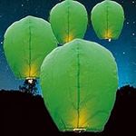 A Liittle Tree-10 Eco-Friendly Chinese Flying Sky Lanterns (Green)