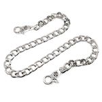 newtro Gothic End Spike Biker Key Wallet Chain Trucker Jean Pants Chain Thick Heavy Key Chains Silver Black Gold 27" ZK23 (Silver)