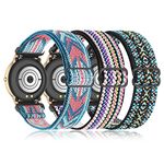 Farluya 3 Pack Compatible with AGPTEK LW11/YAMAY SW022 Watch Bands,22mm Stretchy Nylon Bands Quick Release Adjustable Wristbands for DoSmarter Z06S/DB12/AGPTEK LW11 Smartwatch