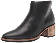 ECCO Women's Shape 35 Sartorelle Hydromax Water-Resistant Low Ankle Boot, Black, 10-10.5