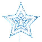 The Christmas Workshop 80640 Blue & White Star Christmas Light / 35 LED Lights / Indoor Or Outdoor Mains Operated Christmas Decorations / 54cm x 54cm x 1.5cm