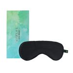 WiseLife Natural Mulberry Silk Eye Mask, Ultra Smooth Adjustable Sleep Mask | For Sleeping, Travelling, Relaxation, Blind Fold & Meditation | Eye-cover Light blocker (Midnight)