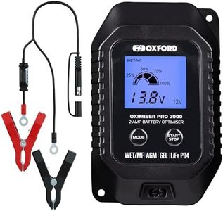 Oxford Oximiser Pro 2000 Battery Charger. Motorcycle/Car/Campervan. Optimiser Management System (UK Plug). Charge/Maintain/Optimise. Waterproof. WET/MF, AGM, GEL + LiFeP04