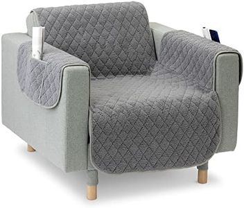 JEMIDI Housse de Fauteuil – Housse matelassée Reversible 191 x 165 cm 100% en Polyester – Protection pour canapé et accoudoirs Lavable à 30° C