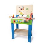 Hape Master Workbench Kid's Wooden Toolbench Pretend Builder Set