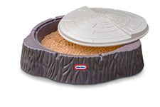 Little Tikes Woodland Sandbox - Tree Trunk Design with Large Play Area, 3 Seats. and Lid - For Kids from 24 Months