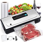 INKBIRD Vacuum Sealer Machine with Seal Bags and Starter Kit,Automatic Food Sealer Machine for Food Preservation,Dry/Moist/Pulse/Canister Mode Vacuum Packing Machine,Built-in Cutter & Roll Bag Storage