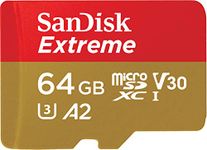 SanDisk Extreme 64GB microSDXC UHS-I Memory CARD without Adapter Up to 170MB/s SDSQXAH-064G-GN6MN