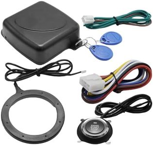 MDEOOSKY Car Ignition Switch 12V Engine Start Stop Push Button Keyless Entry Starter Kits Push Start Ignition Kit