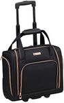 LONDON FOG Bromley 15-inch Under The Seat Bag, Black, 15-Inch, Bromley 15-inch Under The Seat Bag