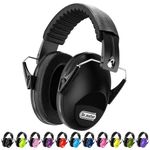 Dr.meter Noise Cancelling Ear Muffs: EM100 SNR27.4 Ear Muffs for Noise Reduction - Kids Noise Cancelling Headphones with Adjustable Headband for Monster Jam Sleeping Shooting Mowing Studying-Black