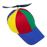 Framendino, Rainbow Propeller Hat Adult with Propeller on Top Baseball Cap for Women Men