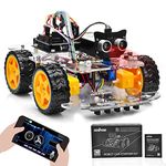 OSOYOO Electric Smart Robotic Car Set - for Arduino UNO - Electronic Starter Kit - With Line Tracking Module - Wifi control - Object Follow - Educational Robotic Kits - for Kids Teens Adults