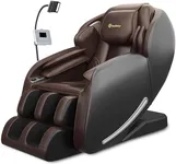 Real Relax Massage Chair Favor-06, Full Body Zero Gravity SL-Track Shiatsu Massage Recliner Chair with APP Control, Brown