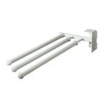 Sliding 29-11/16" Pull Out 3 Prong Towel Rack, White (1)